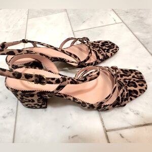 J Crew leopard print suede Odette sandal
